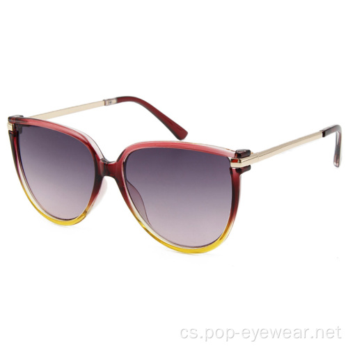Nové módní módní dámské kovové sluneční brýle s UV400